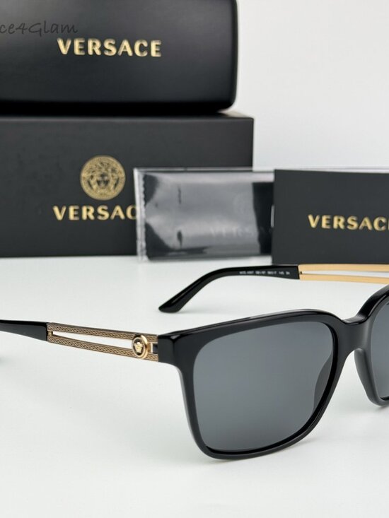 Versace Women Sunglasses Black Grey Square VE4307 GB1/87 BRAND NEW main image 11